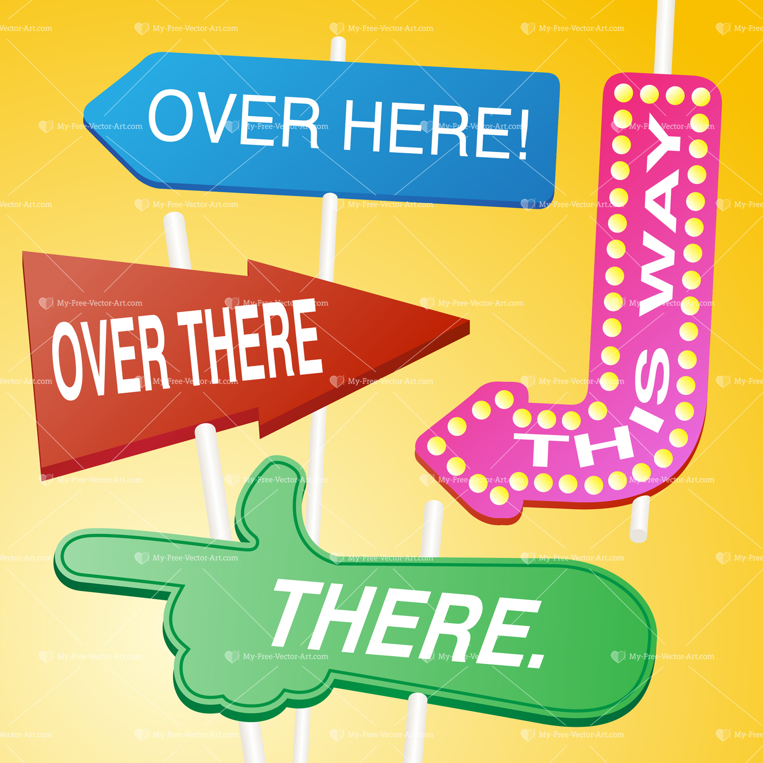 arrow signs vector illustration