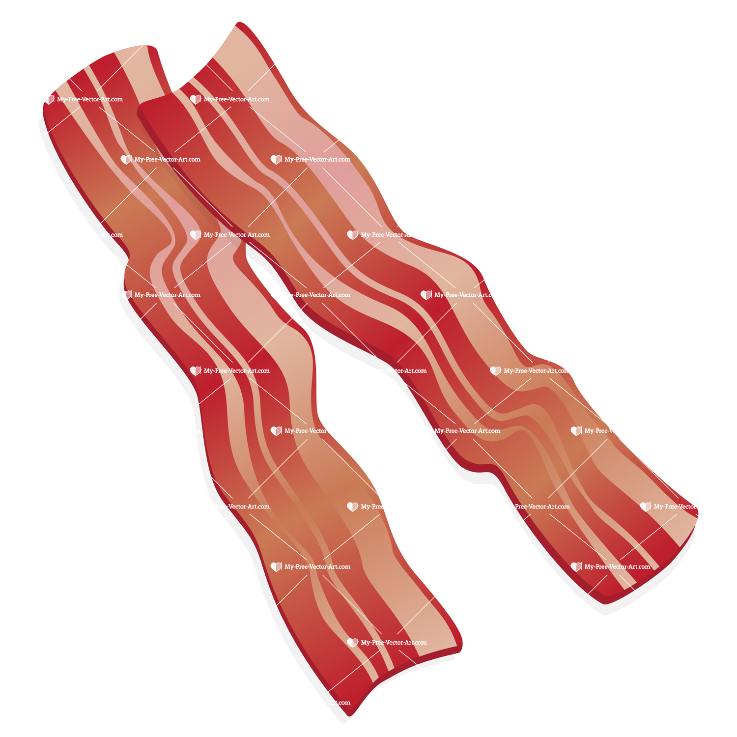 Bacon Clipart — Simple vector illustration of bacon. Need we say more