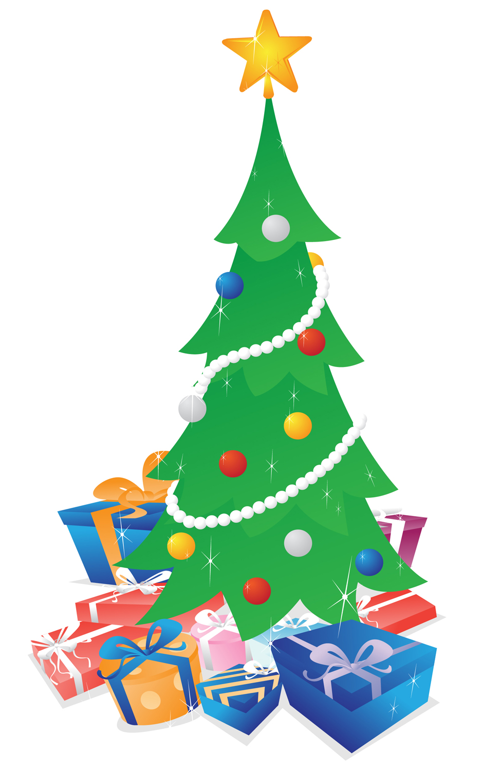 christmas tree with presents vector illustration of a christmas tree with presents vector illustration of a