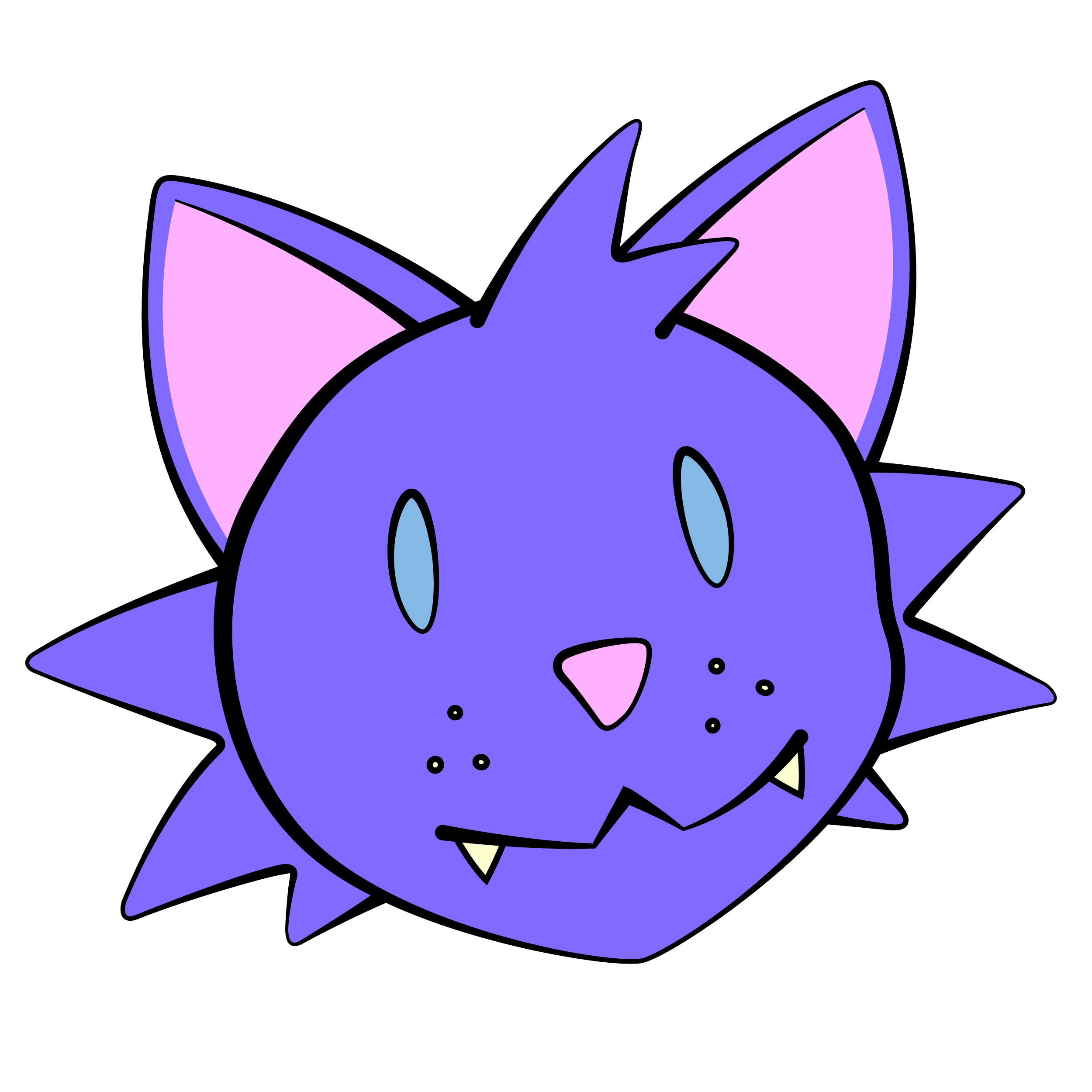 cute kitty head simple